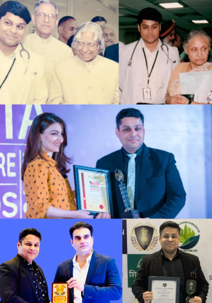 Awards to Dr. Prashant Saxena as best pulmonologist in Gurgaon"